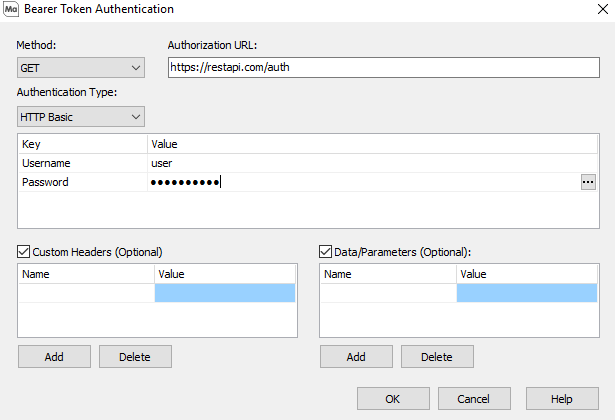 How to send bearer token authorization header to query REST API