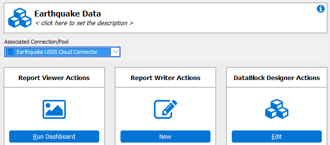 Associated Connection/Pool: Earthquake USGS Cloud Connector