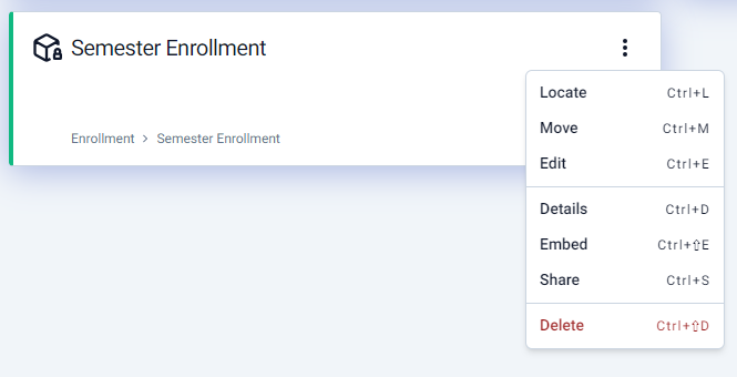 Shortcut Options