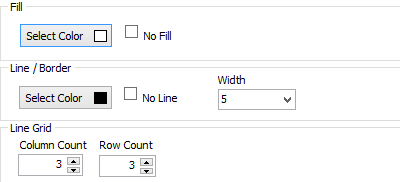 Colors and Lines tab of the Object Properties for a grid.