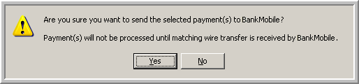 This image shows the payment confirmation message.