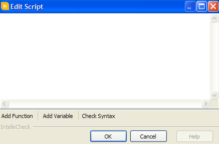 This image shows the Edit Script dialog box.