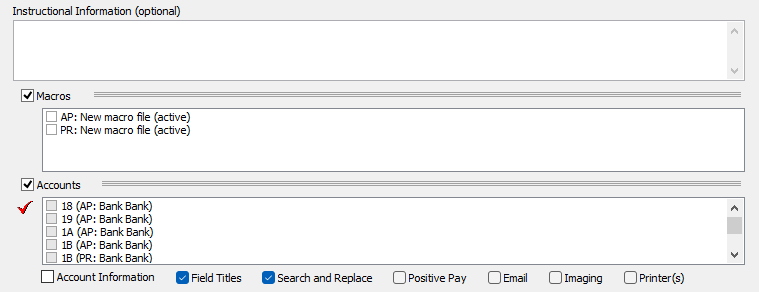 This image shows the screen where you provide a description of the export.