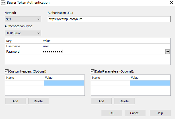Bearer Token Configuration for a REST Connector