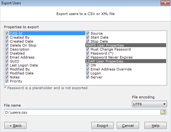 Importing and Exporting Users