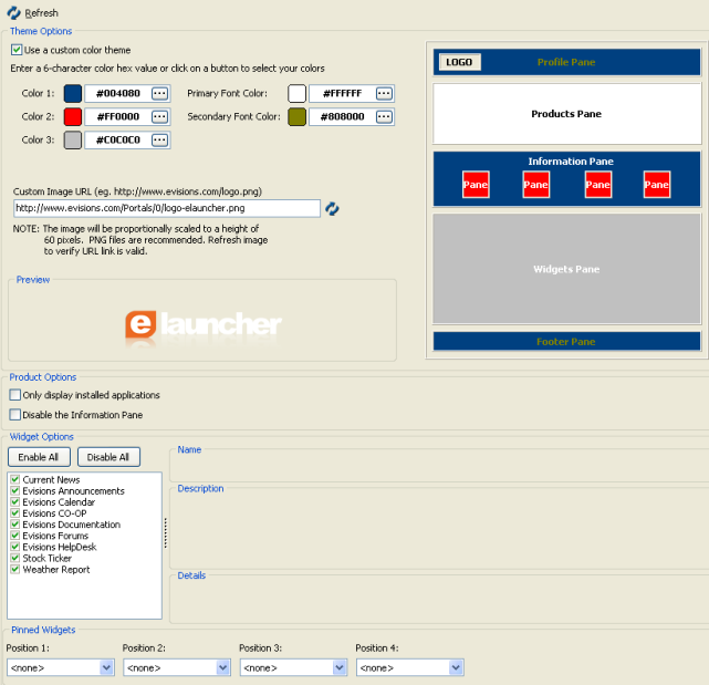 Customizing the Launch Page